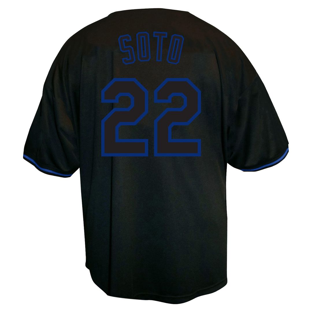 Juan Soto New York Mets Profile Big & Tall Pop Fashion Jersey - Black