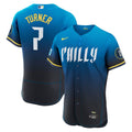 Trea Turner Philadelphia Phillies City Connect Authentic Sponsor Patch Jersey - Navy
