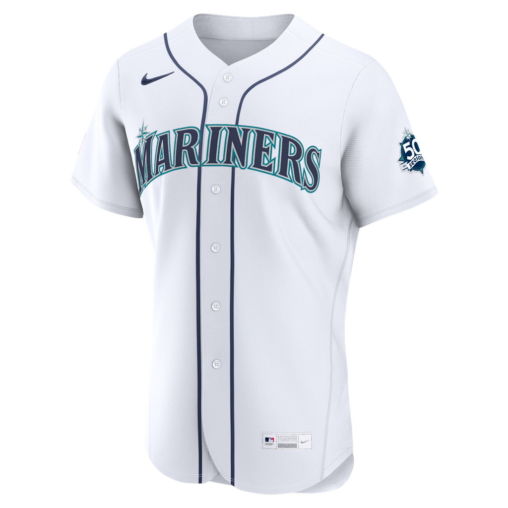 Josh Naylor Seattle Mariners Home 50th Season Authentic Jersey - White