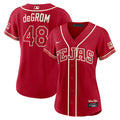 Jacob deGrom Texas Rangers Women's 2026 City Connect Stadium Jersey - Red