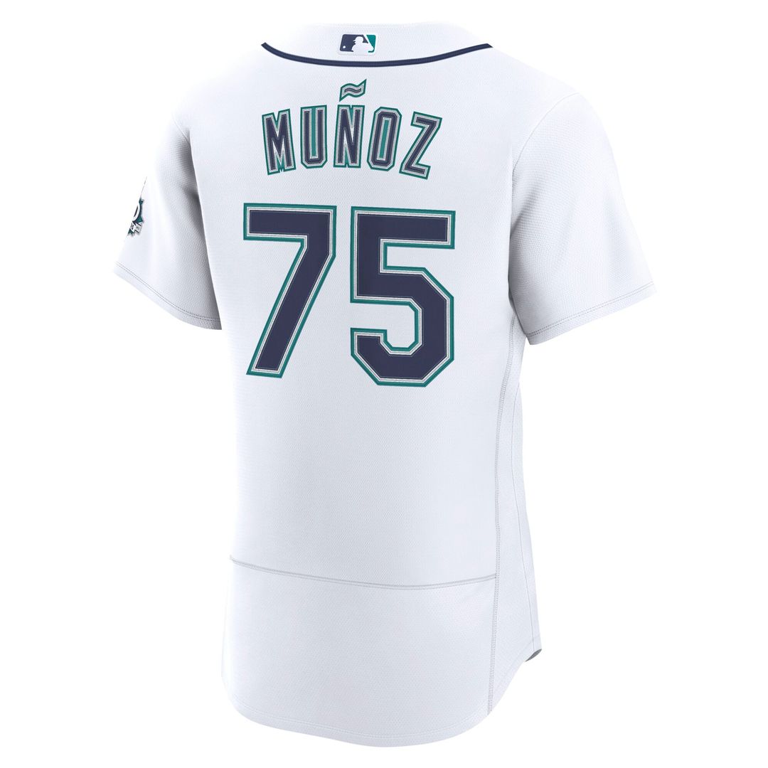 Andres Munoz Seattle Mariners Home 50th Season Authentic Jersey - White
