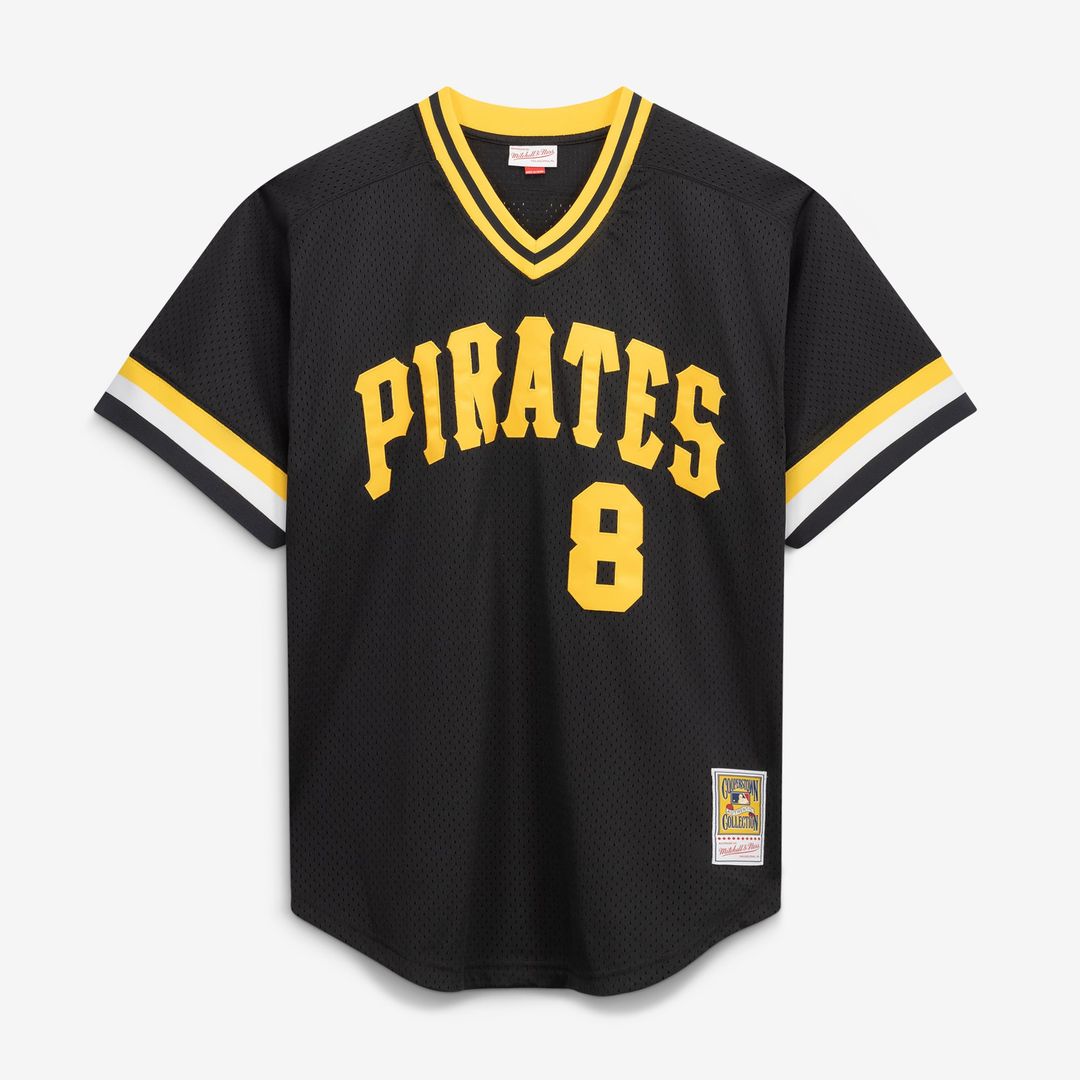Willie Stargell Pittsburgh Pirates Cooperstown Collection Big & Tall Mesh Batting Practice Jersey - Black