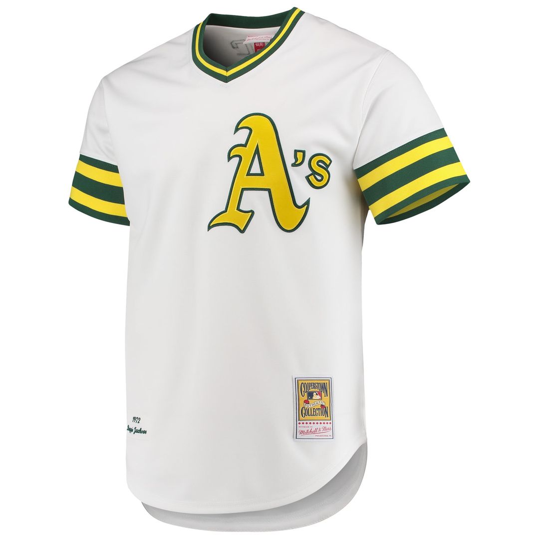 Reggie Jackson Athletics 1972 Cooperstown Collection Authentic Jersey - White
