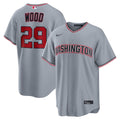 James Wood Washington Nationals Road Replica Jersey - Gray