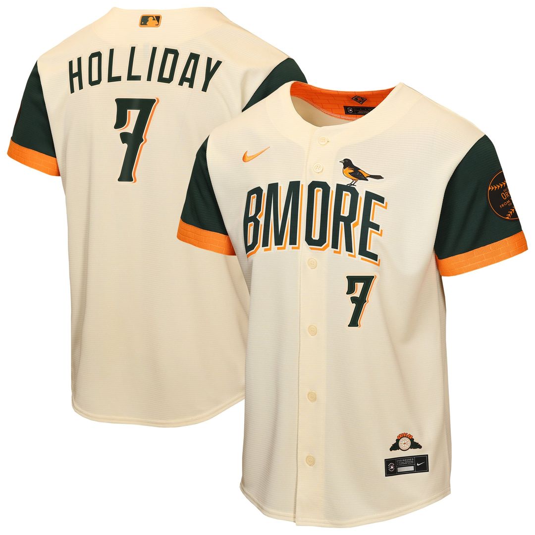 Jackson Holliday Baltimore Orioles Youth 2026 City Connect Stadium Jersey - Cream