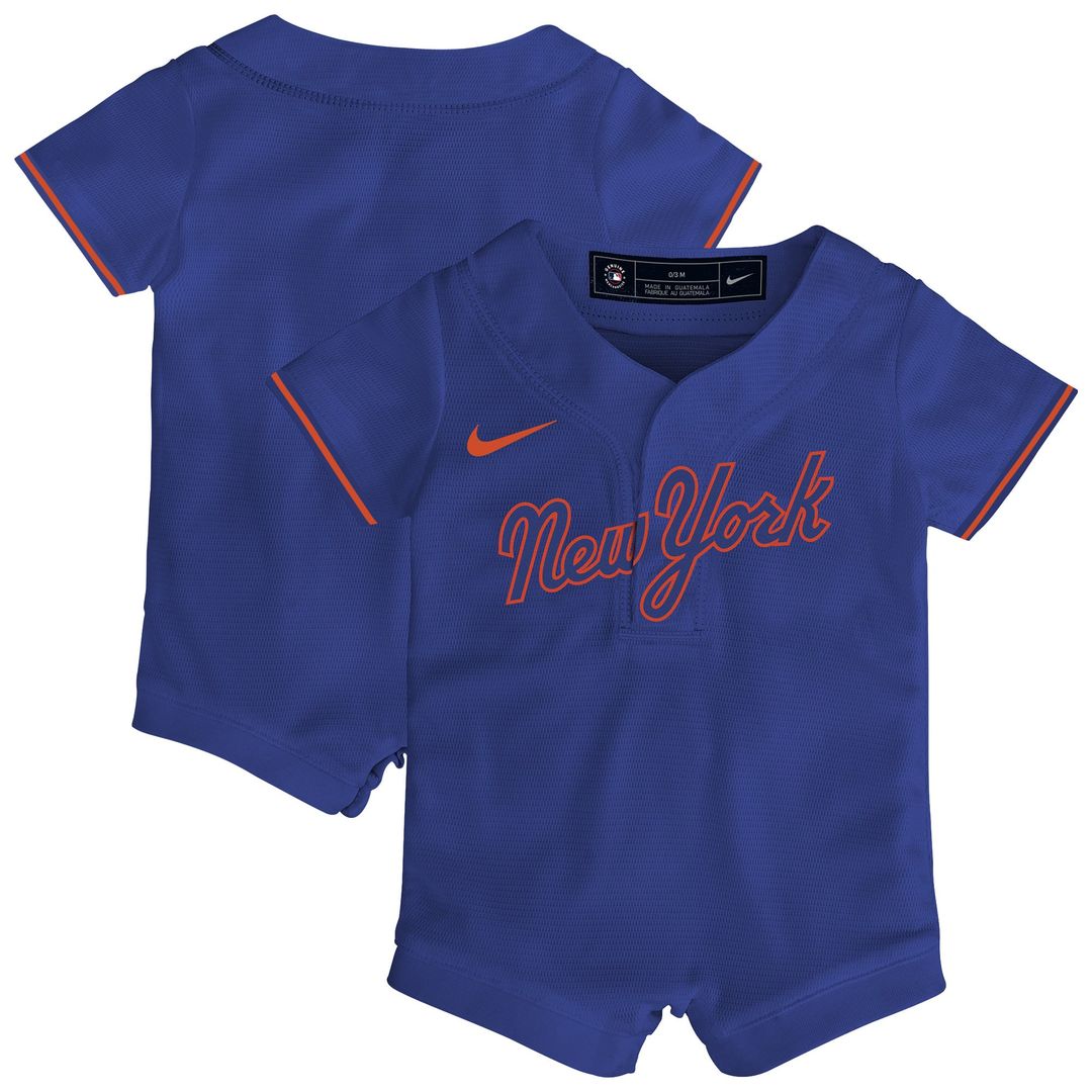 New York Mets Newborn & Infant Home Replica Romper Jersey - White