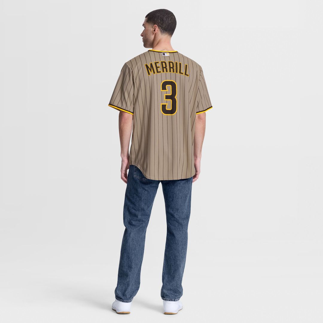 Jackson Merrill San Diego Padres Alternate Replica Jersey - Sand
