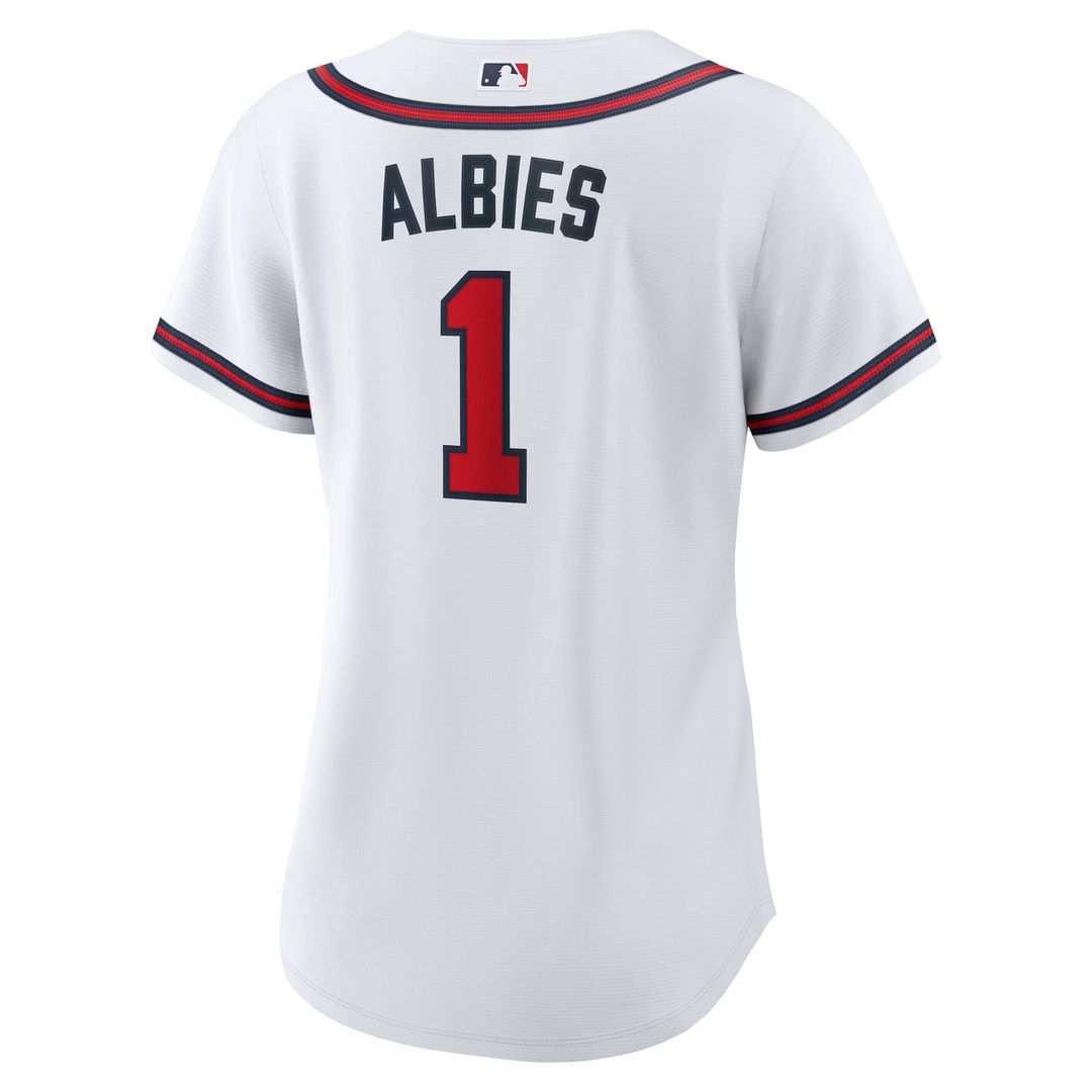 Ozzie Albies Atlanta Braves Women's Home Replica Jersey - White