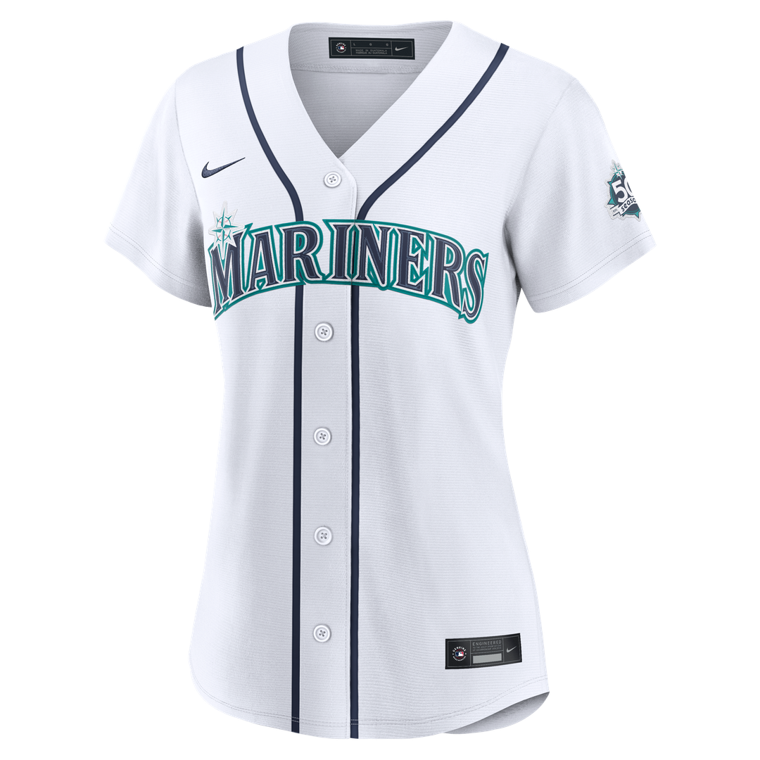 Seattle Mariners Women's Home 50th Season Stadium Jersey - White