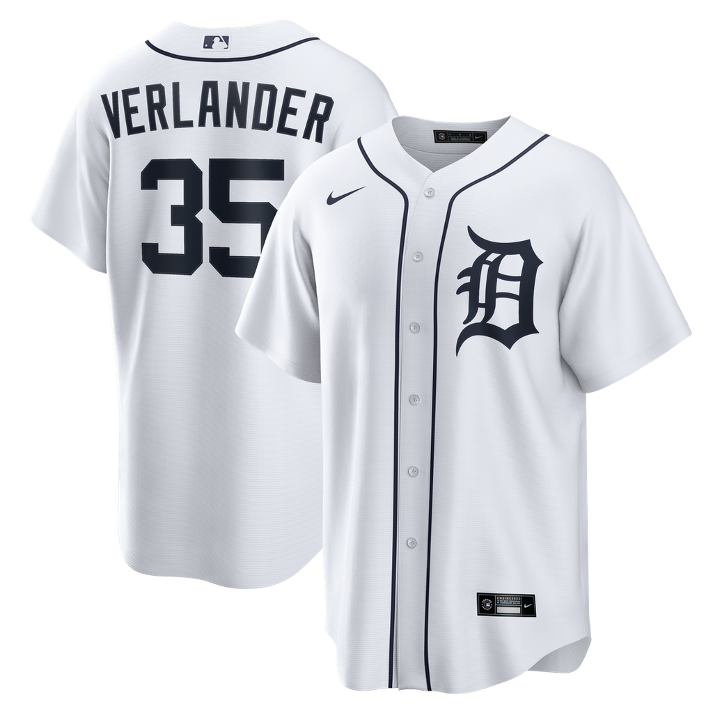 Justin Verlander Detroit Tigers Home Replica Jersey - White