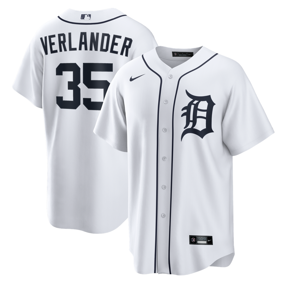 Justin Verlander Detroit Tigers Home Replica Jersey - White