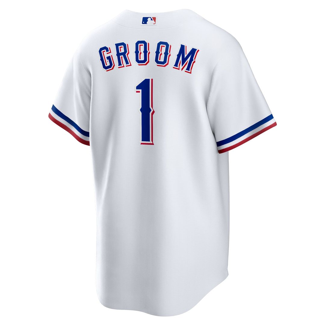 Texas Rangers #1 Groom Home Replica Jersey - White