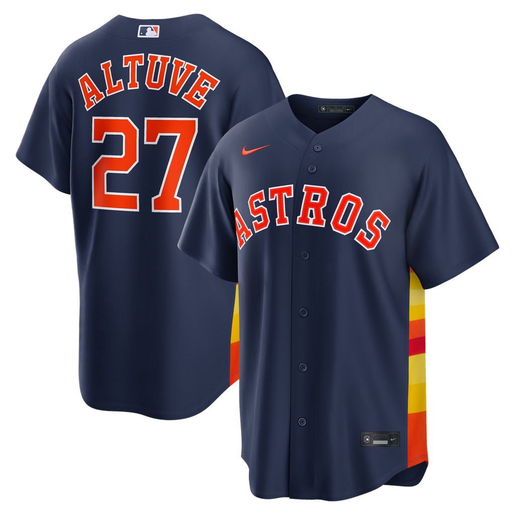 Jose Altuve Houston Astros Alternate 2 Replica Jersey - Navy