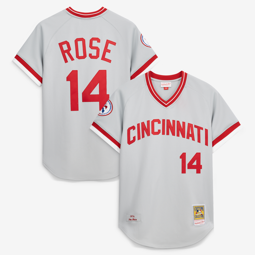 Pete Rose Cincinnati Reds 1976 Authentic Jersey - Gray