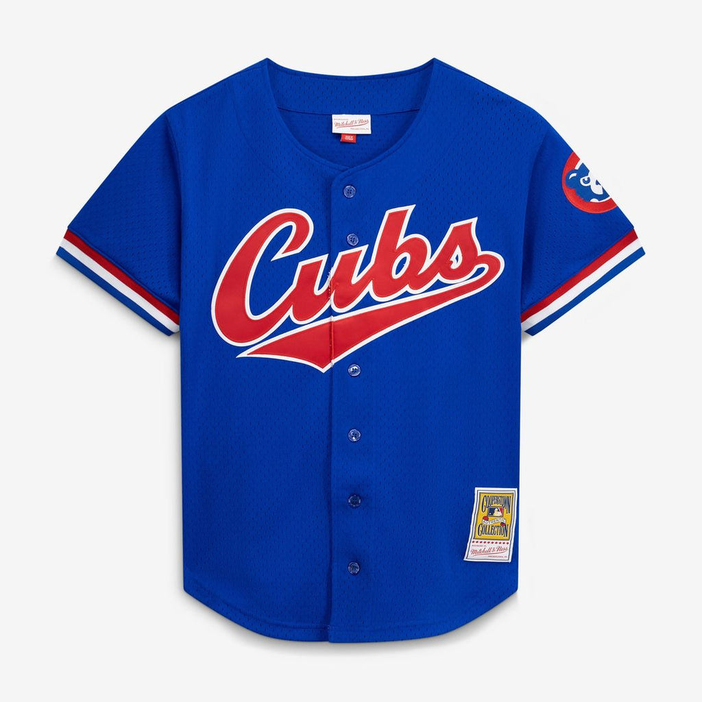 Ryne Sandberg Chicago Cubs Cooperstown Collection 1996 Mesh Batting Practice Button - Up Jersey - Royal