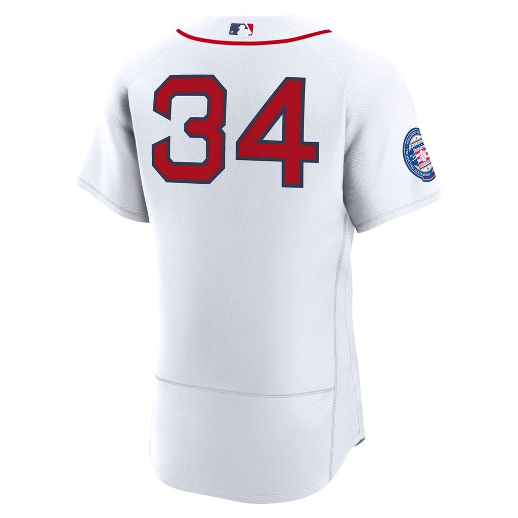 David Ortiz Boston Red Sox Home Authentic Retired 2022 Hall of Fame Patch Jersey - White
