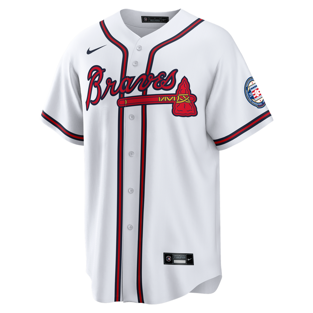 Andruw Jones Atlanta Braves Home Replica 2026 Hall of Fame Patch Jersey - White