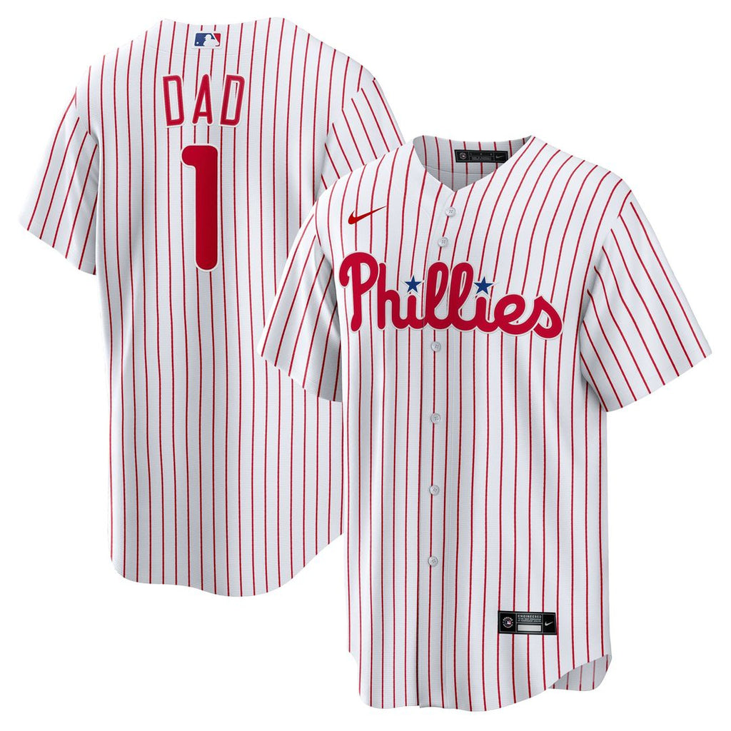 Philadelphia Phillies #1 Dad Home Replica Jersey - White
