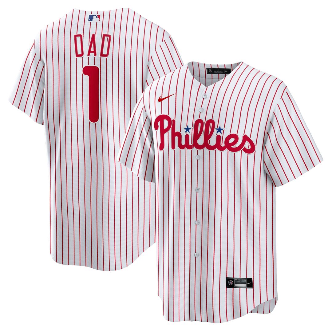 Philadelphia Phillies #1 Dad Home Replica Jersey - White