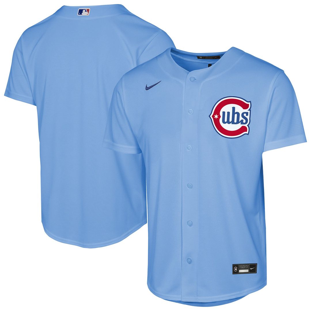 Chicago Cubs Youth Alternate Replica Jersey - Light Blue