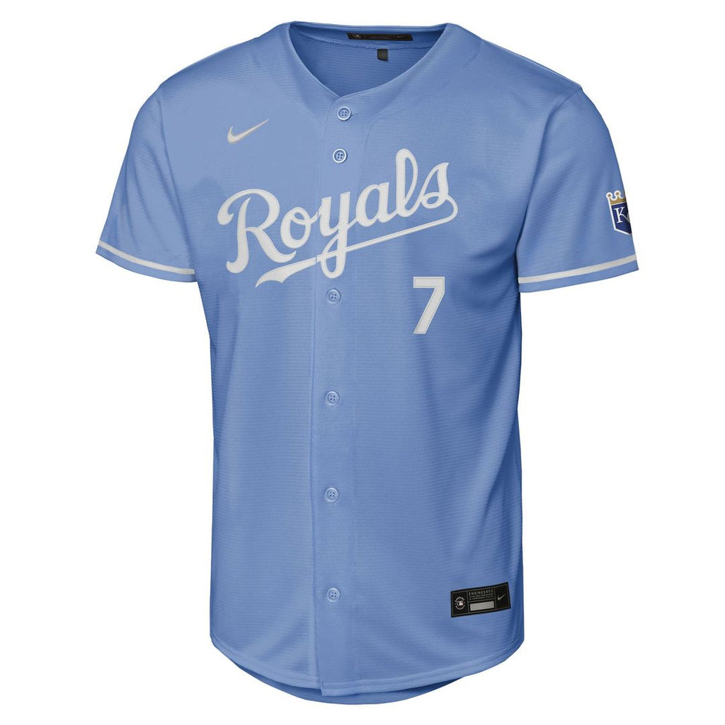 Bobby Witt Jr. Kansas City Royals Youth Alternate Stadium Jersey - Light Blue