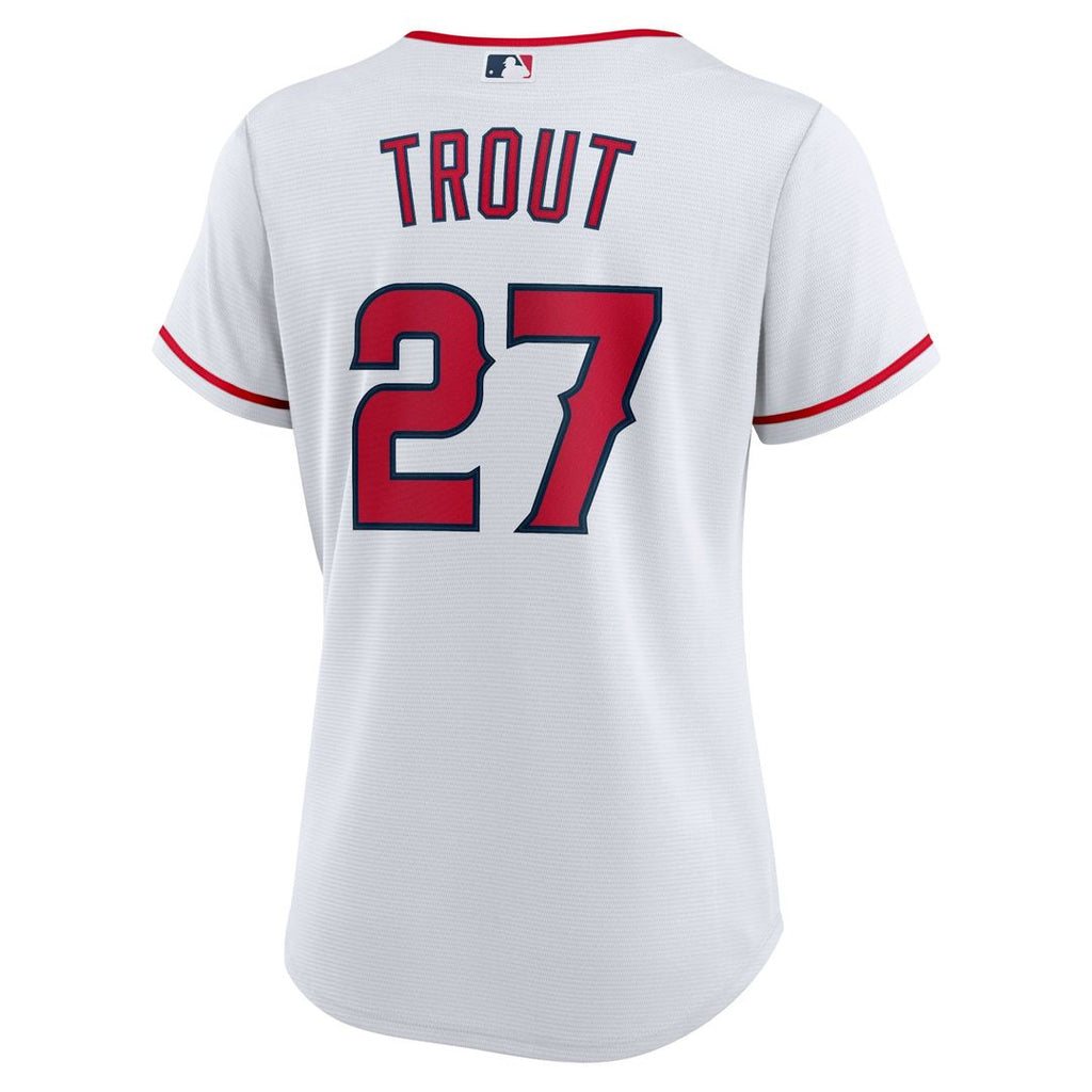 Mike Trout Los Angeles Angels Women's Home Replica Player Jersey - White