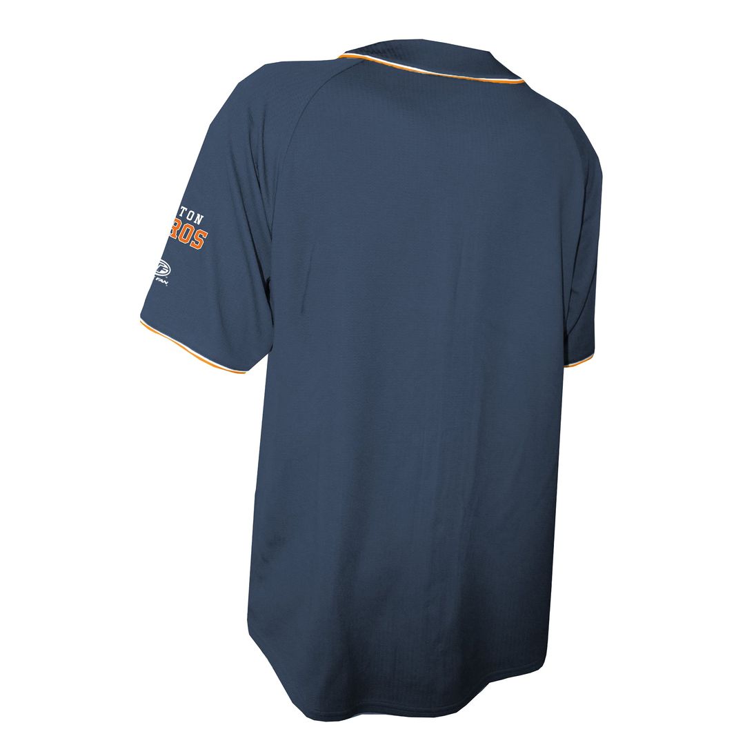 Houston Astros Stitches Team Color Full - Button Fashion Jersey - Navy