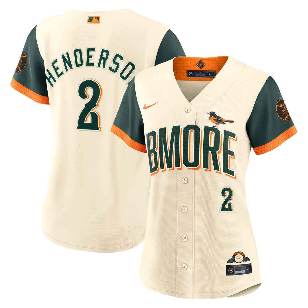 Gunnar Henderson Baltimore Orioles Women's 2026 City Connect Stadium Jersey - Cream