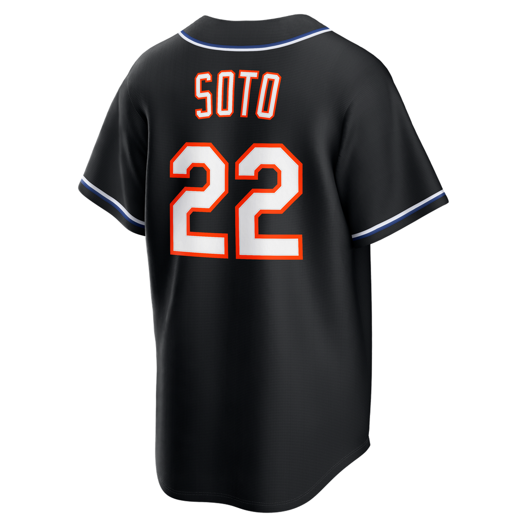 Juan Soto New York Mets Fashion Replica Black Out Jersey