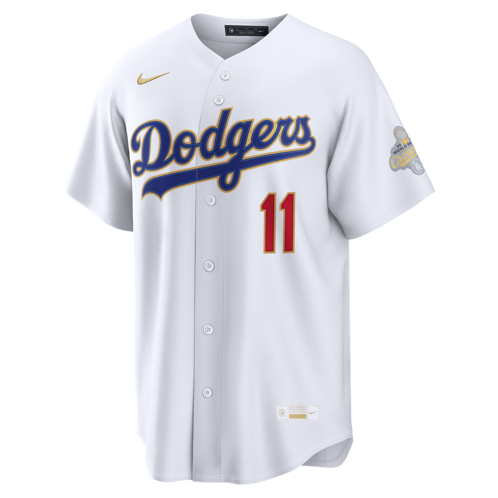 Roki Sasaki Los Angeles Dodgers 2026 Gold Collection Kanji Stadium Jersey - White