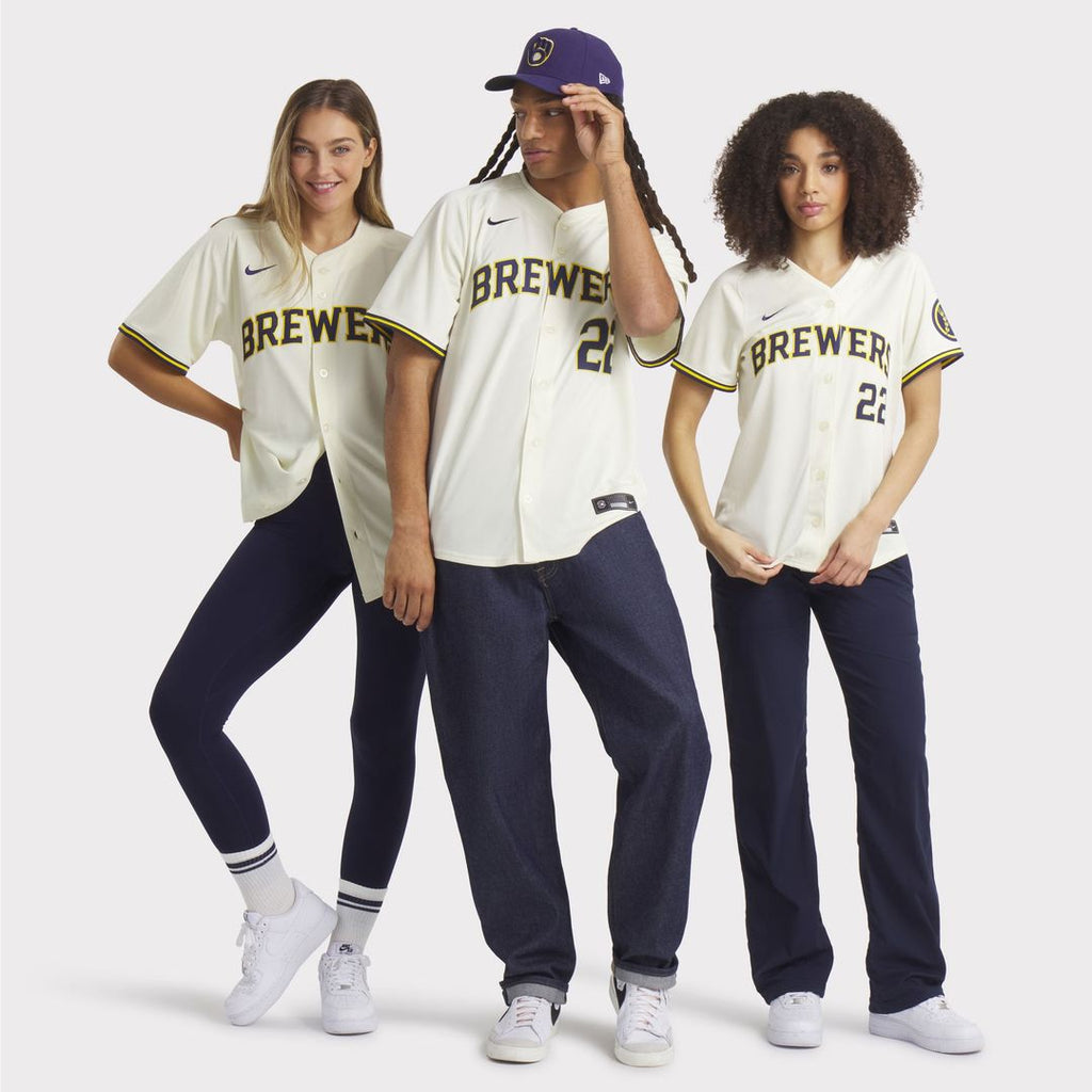 Christian Yelich Milwaukee Brewers Home Limited Player Jersey - Cream