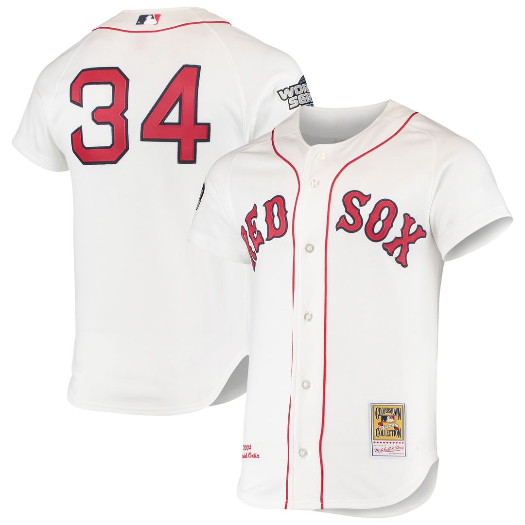David Ortiz Boston Red Sox 2004 Cooperstown Collection Home Authentic Jersey - White