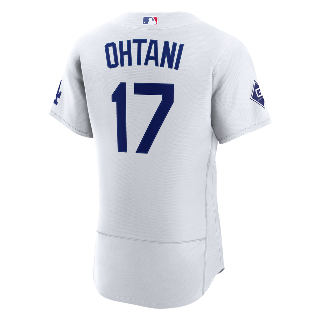 Shohei Ohtani Los Angeles Dodgers Home Authentic Sponsor Patch Jersey - White
