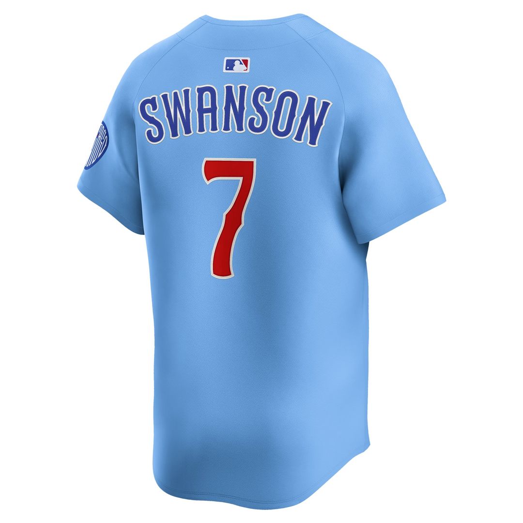Dansby Swanson Chicago Cubs 2nd Alternate Limited Player Jersey - Baby Blue