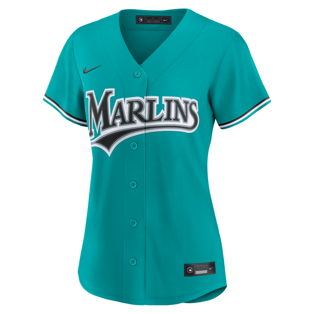 Miami Marlins Women's Alternate Replica Jersey - Teal