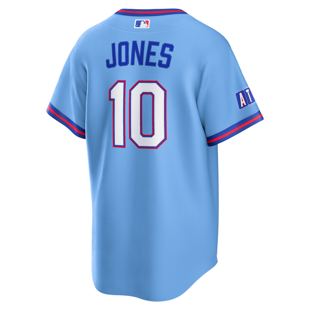Chipper Jones Atlanta Braves 2026 City Connect Stadium Jersey - Powder Blue