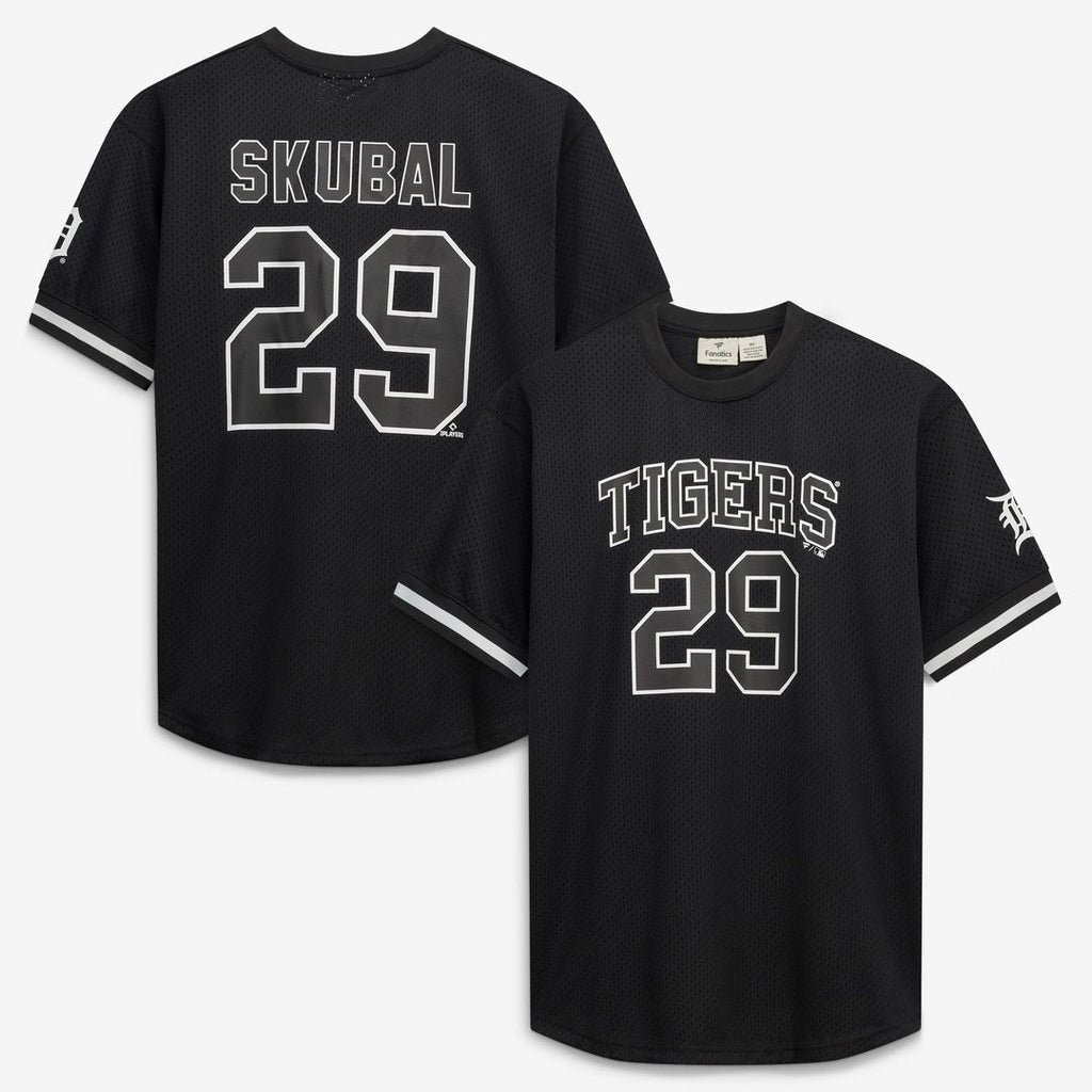 Tarik Skubal Detroit Tigers Fanatics Big & Tall Heavyweight Mesh Jersey - Black/White