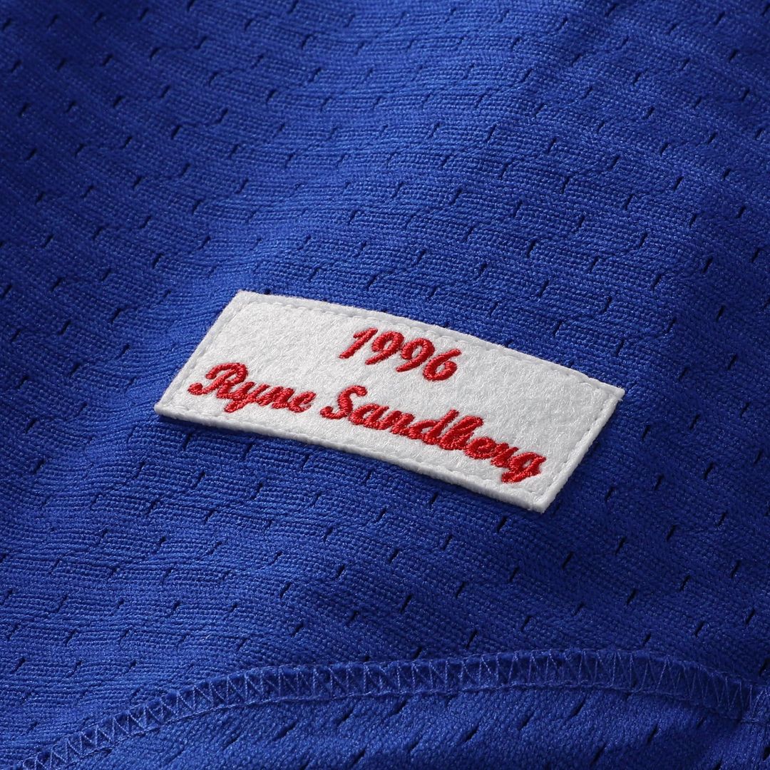 Ryne Sandberg Chicago Cubs Cooperstown Collection 1996 Mesh Batting Practice Button - Up Jersey - Royal
