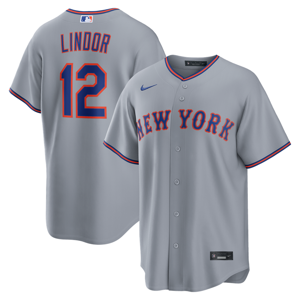 Francisco Lindor New York Mets Road Replica Jersey - Gray