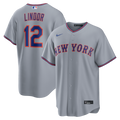 Francisco Lindor New York Mets Road Replica Jersey - Gray