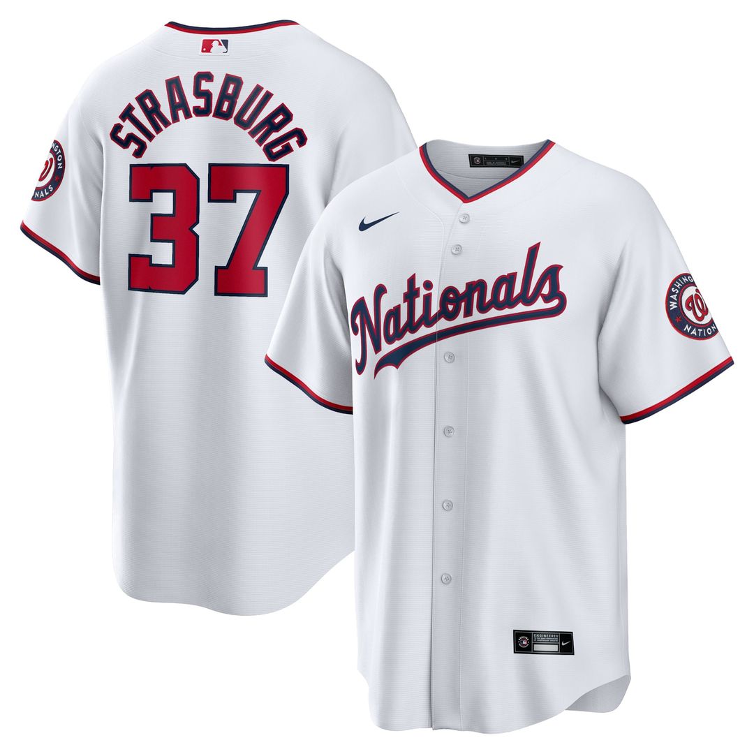 Stephen Strasburg Washington Nationals Home Replica Jersey - White