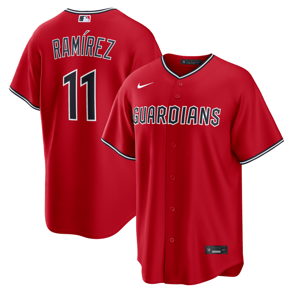 José Ramírez Cleveland Guardians Alternate Replica Jersey - Red
