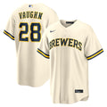 Andrew Vaughn Milwaukee Brewers Home Replica Jersey - Cream