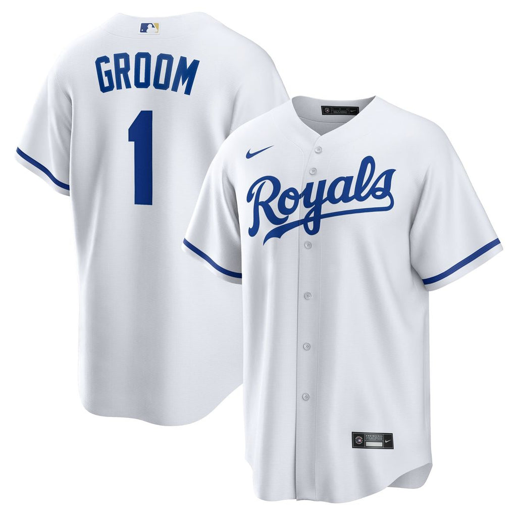 Kansas City Royals #1 Groom Home Replica Jersey - White