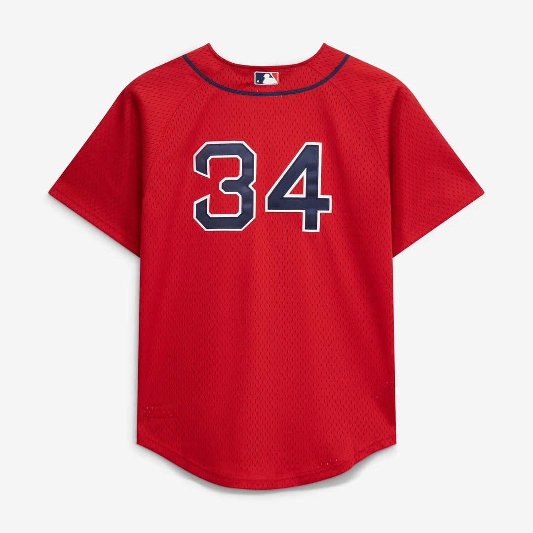 David Ortiz Boston Red Sox Toddler Cooperstown Collection Mesh Batting Practice Jersey - Red