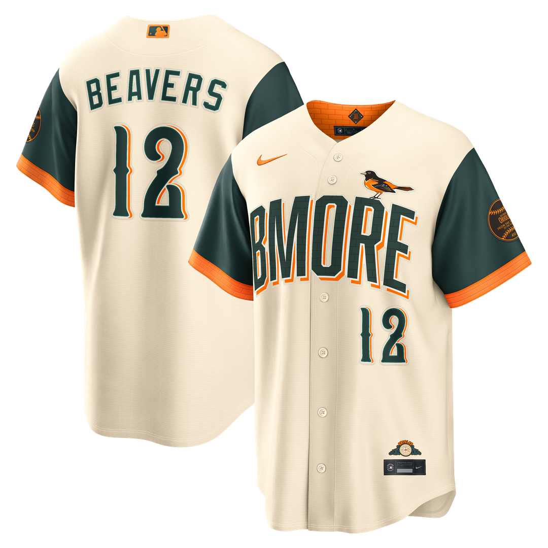 Dylan Beavers Baltimore Orioles 2026 City Connect Stadium Jersey - Cream