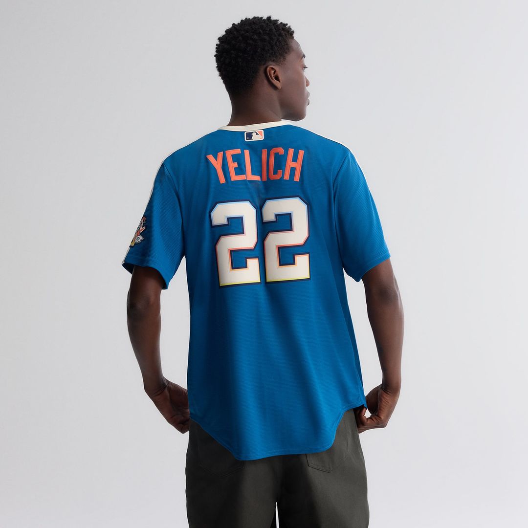 Christian Yelich Milwaukee Brewers 2026 City Connect Stadium Jersey - Mineral Blue