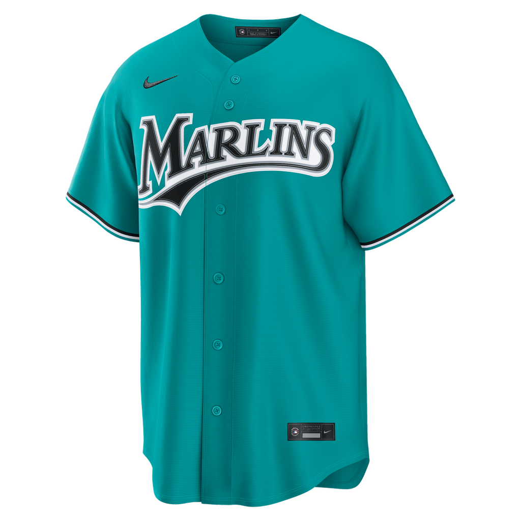 Sandy Alcantara Miami Marlins Alternate Replica Jersey - Teal