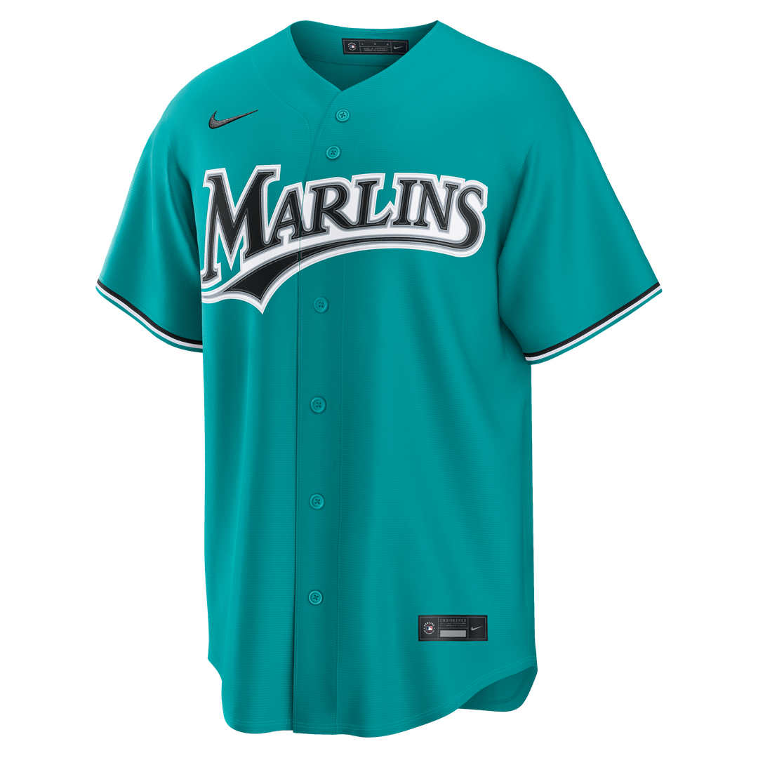 Sandy Alcantara Miami Marlins Alternate Replica Jersey - Teal