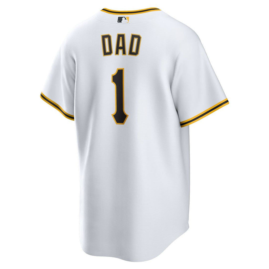 Pittsburgh Pirates #1 Dad Home Replica Jersey - White